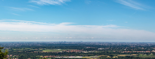 Panorama aereo della Pianura Padana