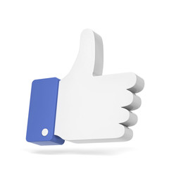 Like thumb up social network symbol