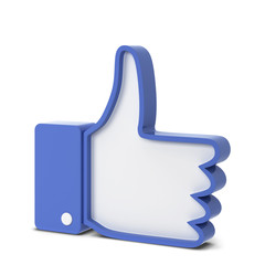 Like thumb up social network symbol