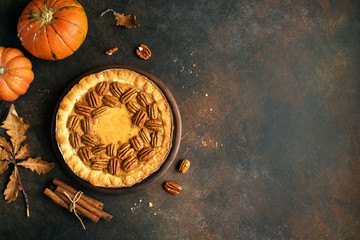 Pumpkin and Pecan Pie