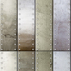 steel metal plate background, 3D