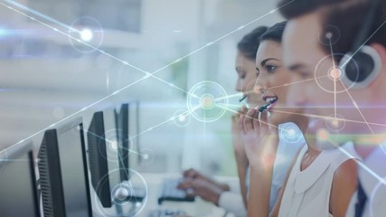 Digital composite video  of telecaller executive 4k