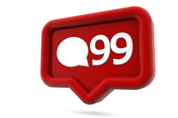 comments social media notification icon isolated