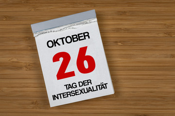Tag der Intersexualität 26. Oktober