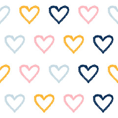 Abstract handmade seamless pattern background. Childish handcrafted wallpaper for design card, baby nappy, diaper, scrapbook, holiday wrapping paper, textile, bag print, t shirt etc.