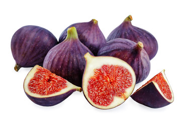 Fresh Figs fruits on a white background