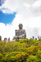 Tian Tan Buddha, Big Budda, The enormous Tian Tan Buddha at Po Lin Monastery in Hong Kong. The world's tallest outdoor seated bronze Buddha located in Nong ping 360.