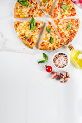 Homemade cheesy pizza