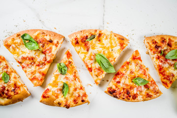 Homemade cheesy pizza