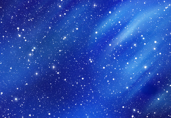 Naklejka premium night sky covered with many bright stars