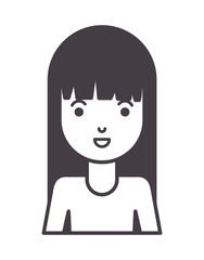 beautiful and young woman character