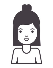 beautiful and young woman character