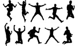 Man Jumping Silhouette, Man Jumping Clipart, SVG, cut file, cricut, vector svg dxf eps png ai