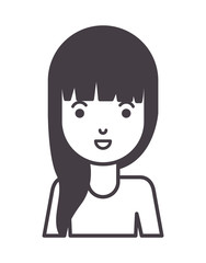 beautiful and young woman character