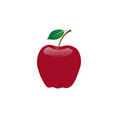 Fototapeta premium Illustration of red apple graphic design template