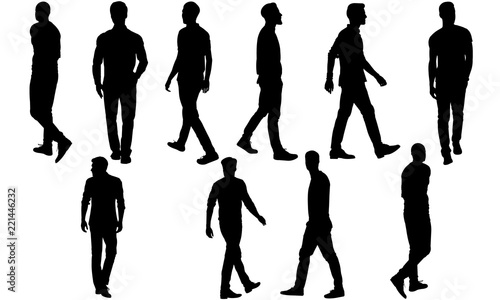 Man Walking Silhouette, Man Walking Clipart, SVG, cut file, cricut, vector svg dxf eps png ai