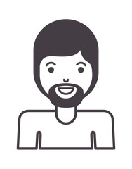 young man with beard avatar character