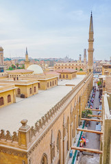 The narrow street in the heart of Islamic Cairo, Egypt