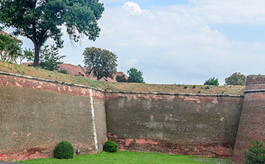 Walls of Citadel fortress Alba Carolina  from Romania, courtyard