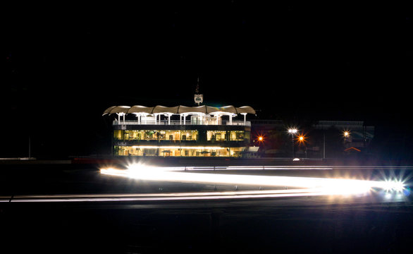 Long exposure at the British Racing Drivers Club, Silverstone circuit