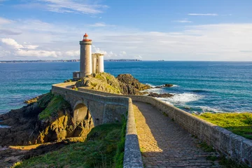 Photo sur Plexiglas Gris 2 Petit Minou lighthouse near Brest city, Bretagne