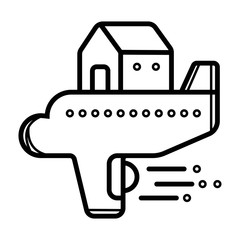 Airplane vector icon