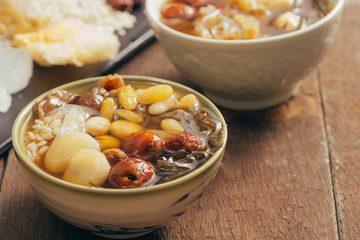 Ching bo leung - asian sweet dessert can be found easily by the street in Chinatown.
