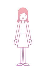 beautiful and young woman character