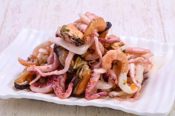 Marinated seafood cocktail