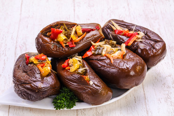 Pickled stuffed eggplant