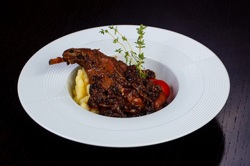 Delicious fried rabbit