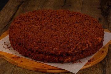 Homemade chocolate cake