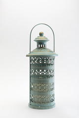 Lantern for candles on a white background