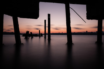 Soft focus due to long exposure in Istanbul.