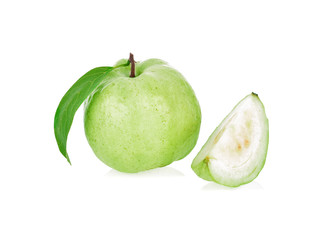Guava fruit isolated on white background.