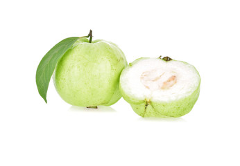 Guava fruit isolated on white background.
