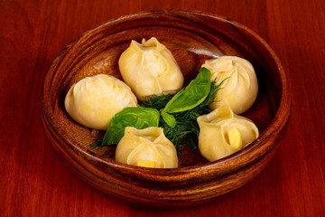 Uzbek traditional dumplings - Manti