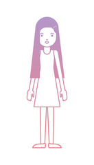 beautiful and young woman character