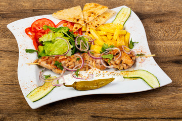 Greek traditional souvlaki