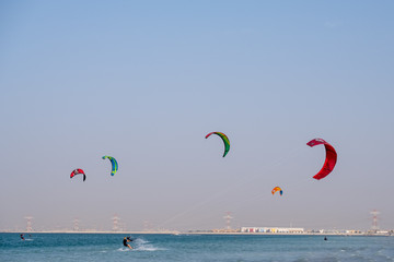 Kite Surfing at YAs Island Abu Dhabi