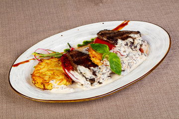 Potato Dumplings with beef