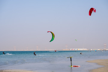 Kite Surfing at YAs Island Abu Dhabi
