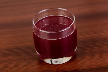 Cherry juice in the glass