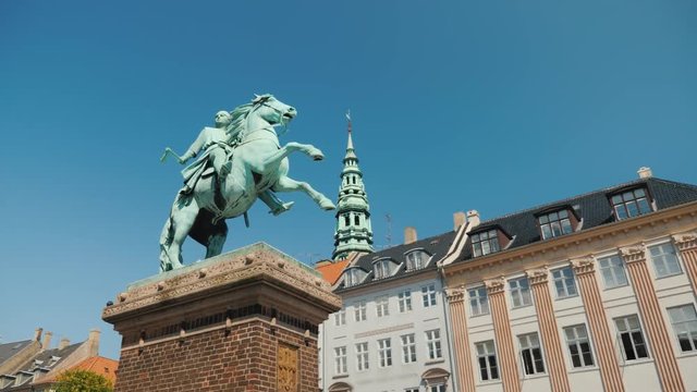 Monument to Bishop Absalon - the founder of Copenhagen on Hobro Square
