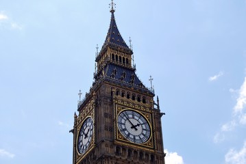 Fototapeta na wymiar Big Ben Clock Tower, City of London, England