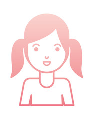 beautiful and young woman character