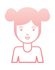 beautiful and young woman character