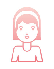 beautiful and young woman character