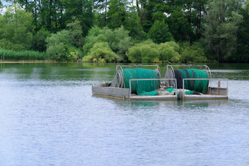 Industry fishing rig with rolled net