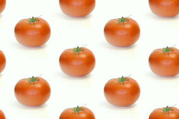 Tomatoes on a white background.
